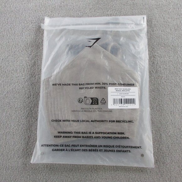 Gymshark Bralette Women Large Brown Rest Day Seamless Modal Light Support Sports - Picture 4 of 6